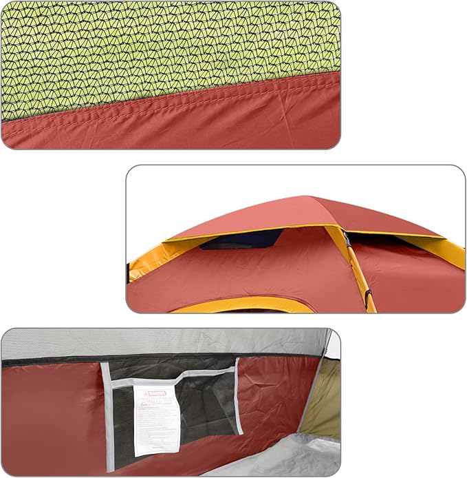 unp 6 Person 4 Season Dome Tent, Easy to Set Up for Camping & Hiking, Lightweight & Portable, Green