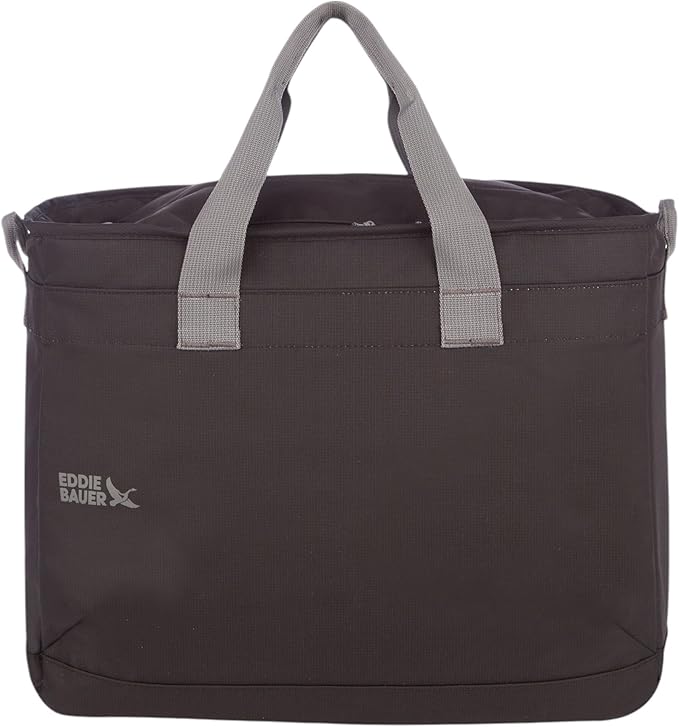 Eddie Bauer Cooler Tote Bag | Insulated | Vacation | Travel | Camping | Tailgate | Beach | Picnic | Festival | Shoulder Carry | Top Handle - Black