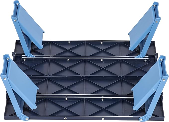 Life is Good Family Portable Outdoor Folding Table with Adjustable Height and Carry Bag for Beach, Camping, 30lb Weight Capacity, 22" x 20" x 16"