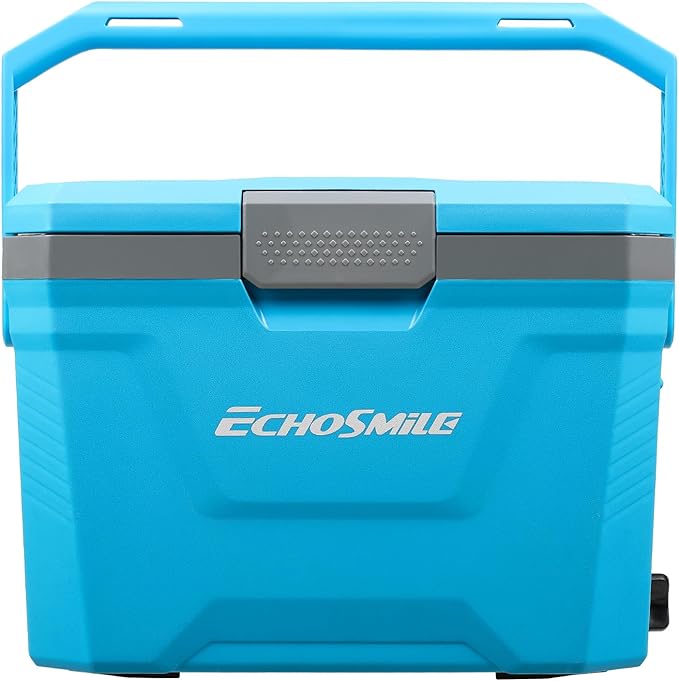 EchoSmile Insulated Portable Cooler 20L/21qt, Outdoor Hard Cooler Ice Chest Box for Camping, Drink, Beach, Fishing and Boating