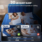 Queen Air Mattress with Headboard, Built-in Pump, 19" Raised Comfort Design, 800 lbs Max, 48-Hour Leak-Tested PVC, 3.5 Min Fast Inflation & Headboard, Durable Air Bed for Home, Guests Bed, Travel