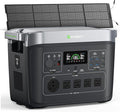 GROWATT Portable Power Station with 200W Solar Panel，Black Infinity 2000 Electric Solar Generator，2048Wh LifePO4 Battery, 2200W AC Output for Home Use, Outdoor Camping, RVs and Emergency Backup