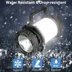 2 Pack Camping Lantern, Outdoor LED Camping Light, Rechargeable Flashlights with 1000LM, 6 Modes, IPX5 Waterproof Portable Emergency Camp Light for Hurricane Survival - Black