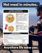 Heaven's Harvest Self Heating Meal Kit - Just add water to activate the heating element and the cooking process begins! Emergency Survival Food with a 10-Year Shelf Life (6-pack, Savory Stroganoff)