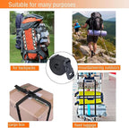 Nylon Strap with Buckle, Quick Release Short Adjustable Straps with Buckles, Securing Tie Down Straps for Backpacking, Compression Golf Bag, Camping Outdoor Activities 1" x 94" (8ft) 4Pcs