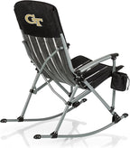 Picnic TIME NCAA Unisex-Adult NCAA Outdoor Rocking Camp Chair, XL Heavy Duty Camping Chair for Adults