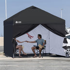 CROWN SHADES 10x10 Canopy Sidewalls (4pck) - Canopy Walls 10x10, Sidewalls for Canopy - Canopy Cover, Canopy Accessories, Black