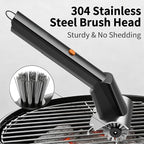 Rechargeable Electric BBQ Grill Brush, 2600mAh Battery, 2-Speed Power, LED Light, 100 Mins Long Runtime, 304 Stainless Steel Heat Resistant Grill Cleaner for Outdoor Camping & Grilling