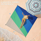 BYDOLL Beach Blanket 78''X81'' Waterproof Sandproof Suits1-4 Adults Oversized Lightweight Large Blanket Picnic Mat for Beach Sand Free Travel Camping Hiking Picnic