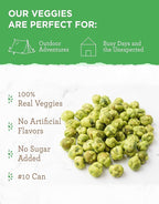 Simple Kitchen Freeze Dried Peas - 17 Servings for Family Meal Prep, Gluten Free & Dehydrated Just Add Water Canned Food, Emergency Survival Food for Camping Meals, Backpacking & Hiking, #10 Can