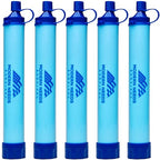 MODERN NEEDS Ready Filter Personal Water Filter Straw | Backpacking Water Filter for Hiking & Camping | Portable Water Purifier Camping | Emergency Survival Gear & Camping Survival Kit | 5 Pack