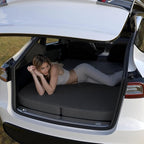 Ferlizer 4" Memory Foam Camping Mattress for Tesla Model 3, 74" x 43", Foldable Car Sleeping Pad with Plush Washable Cover, CertiPUR-US Certified, Dark Grey