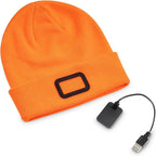 POWERCAP LED Hat Light 150 Lumens Rechargeable Fleece Beanie with Bright Built-in Headlamp Waterproof LED Warm One Size Cap