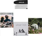 KOMCLUB Telescoping Tent Poles Adjustable Tarp Poles Camping Stainless Steel Lightweight Tent Poles for Trap Sun Sails Canopy Awning Shelter Backpacking Hiking 78 in Set of 2