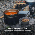 Firemaple Antarcti Stainless Steel Pot - Food Grade SUS304 Camping Pot with Steaming Function - Lightweight and Durable for Outdoor Cooking