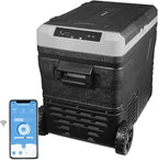 Frigidaire, 51 Qt. Portable Convertible Electric Refrigerator/Freezer Trolley-With App, Dual Zone, Black
