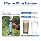 4 Pack Personal Water Filter Straw, Portable Outdoor Emergency Survival Gear for Hiking, Camping, Travel, Hunting & Fishing