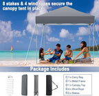 Tangkula 6.6x6.6 Ft Pop Up Canopy, 1 Person Instant Setup Canopy Tent with Center Lock, UPF 50+ Sun Protection, 8 Stakes, 4 Ropes, Portable Outdoor Canopy with Carrying Bag