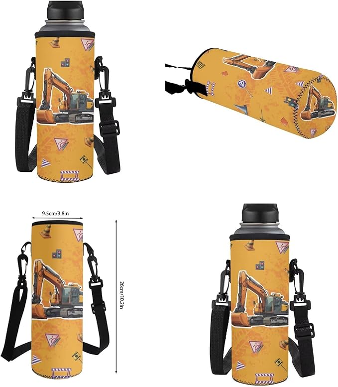 Excavator Backpack and Lunch Box Set Boys Kids Backpack Elementary School Perfect for School, Camping and Other Outdoor Activities