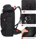 100L Hiking Backpack Men Large Waterproof Camping Backpack Lightweight Packable Backpacking Backpack Daypack Military Rucksack for Men Travel Climbing Outdoor Sports