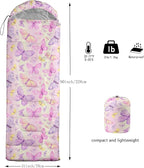 QOOMO Camping Sleeping Bags,3 Season Warm & Cool Weather,Lightweight,Waterproof Sleeping Bags for Adults & Kids,Traveling,and Outdoors,Camping Gear Equipment