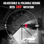 Magnetic Work Light,1200LM Magnetic LED Work Light Rechargeable Foldable Light Bar,360°Rotation 5 Modes, Portable Power Bank for Auto Repair,Grill,Camping and Outdoor(Red)