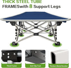 Camping Cot with Comfortable Mattress Cots for Sleeping with Pad Heavy Duty Camping Bed Sleeping Bed Include Carry Bag Camping Cots for Adults Home Office Vocation Outdoor Nap