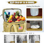 Tactical Backpack Cooler, AYAMAYA Leakproof 40 Cans Soft Cooler Backpack with Handle, Waterproof Insulated Tactical Lunch Box Bag for Work, Beach, Travel, Camping, Picnic, Hiking