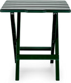 Camco 51691 Green Large Adirondack Portable Outdoor Folding Side Table, Perfect for The Beach, Camping, Picnics, Cookouts and More, Weatherproof and Rust Resistant