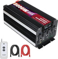 LVYUAN 3000 Watt Power Inverter 24V to 110V 120V DC to AC with 4 AC Outlets, LCD Display, USB Port & Remote Control for Home, RV, Vehicle, Truck, Off-Grid Solar System, Heavy Duty Outdoor Camping