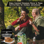 PEAK4RATION High Energy Bar | Compact Compressed Food Bar - Caramel Cinnamon 250g 1145kcal | Long Shelf-Life Emergency Food Ration | Survival Preparedness Food Bar for Outdoor Camping, Crisis, Earthquake, Wildfire, Home Preparedness