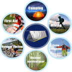 2 Person Mylar Emergency Shelter Tube Tent + Paracord • All-Weather Protection for Camping, Hiking, & Survival Kits Sliver
