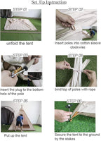 WINTENT Waterproof Cotton Canvas Teepee Tent with Stove Hole for 2-3 Persons