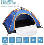 2 Person Tents for Camping Automatic Pop Up Camping Tent Lightweight Waterproof Windproof Dome Tents for Kids & Adults Great for Camping Backpacking and Hiking Ou Blue (Color : Orange)