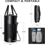 5 Gal/3 Gal Solar Shower Bag, Solar Heating Camping Shower Bag, On-Off Switchable Shower Head, Portable Shower with Thick Tarpaulin for Camping, Surfing, Outdoor Traveling, No Tear & Leak