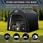Bike Storage Tent,98*59*79 In,Outdoor Portable Storage Tent,Made of 210D Oxford Cloth PU4000mm Waterproof Fabric, Storage Shed for 2-4-6 bike,Motorcycles,Garden Tools,Lawn Mower,Various Tools