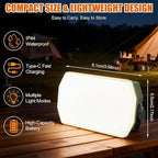 Camping Light,Rechargeable Portable LED Magnetic Spotlight Waterproof Magnetic Work Light,Cordless Battery Powered Flood Lights for Hiking,Fishing,Tent,Outdoor,Job Site,Car Repair,Garage (1pcs)