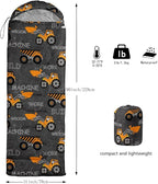 Kids Sleeping Bag for Boys Girls,Checkerboard Cat Print-Lightweight Warm Portable Outdoor Indoor-Waterproof Cold Weather Resistant Sleeping Bag for Camping Hiking