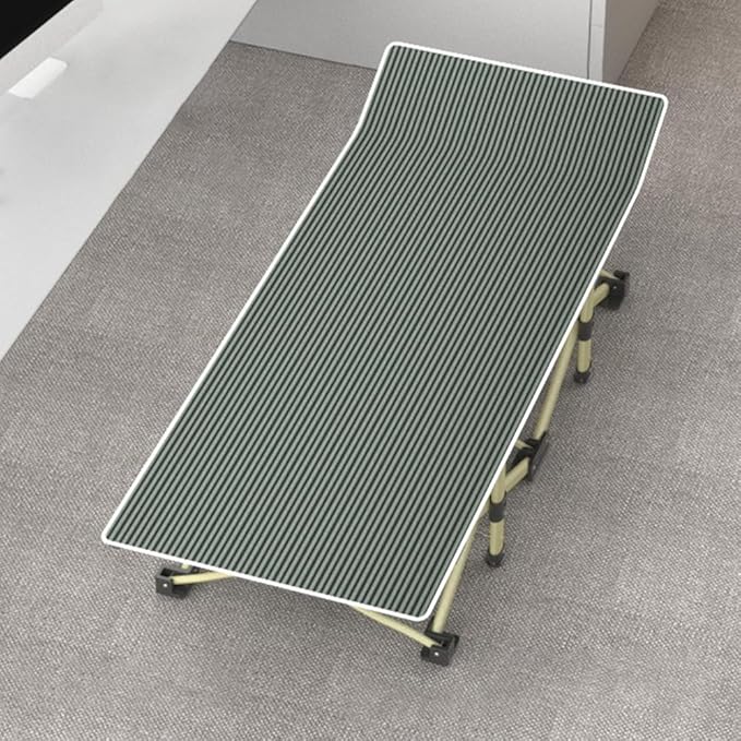 CHICIRIS Folding Camping Cots Portable Sleeping Cot Lightweight Camping Beds for Outdoor Living Rooms, Steel Navy Blue 190 * 67 * 30cm (Dark Green)