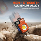 Portable Camping Light, 3500LM Adjustable LED Camping Lantern Rechargeable with 2.5-15H Runtime&Screen, Alloy Waterproof Flashlight for Power Outages, Emergency, Hurricane(Orange)