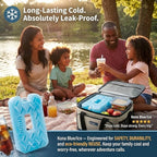 Kona Blue Ice 2 Pound Ice Packs for Coolers - Long Lasting Design - Refreezable Reusable Cooler Ice Pack (2)