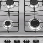 Gas Stove 4 Burner, Portable Natural Gas Stove Outdoor Camping BBQ Stove Gas Cooker with 2 Tier Storage Rack, for RV, Apartment, Outdoor Cooking (White, 4-Burner)