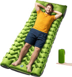 Ultralight Camping Sleeping Pad with Built-in Pillow & Foot Pump, Compact Inflatable Air Mattress for Backpacking, Hiking, Tent, Travel Camp & Outdoor Adventures