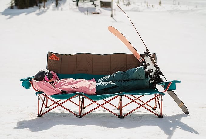 Kelty Lowdown Couch - 3 Person Capacity Camping Chair, Extra Large and Sturdy Bench for Campsites, Soccer Games, and Backyard Parties