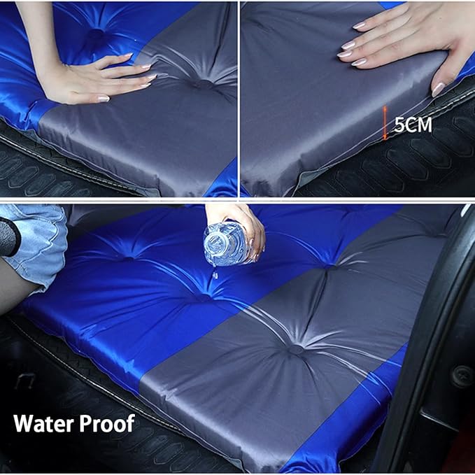 Car Inflatable Mattress for Jeep Patriot 2007-2025 Rear Trunk Air Mattress Camping Folding Air Bed Cushion Back Seat Sleeping Mattresses,Bluegrey