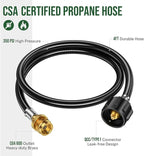 4 Feet Propane Hose Adapter 1lb to 20lb，Propane Adapter 20lb to 1lb Converter, Propane Tank Adapter Hose 20 lb to 1 lb for Buddy Heater/Weber Q Grill/Coleman Stove/Blackstone Griddle