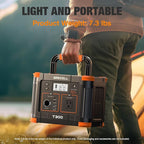 Portable Power Station 330W With 100W Solar Panel, Solar Generator Fast Charging Emergency Power Backup Battery UPS for Home Outage RV/Van Road Trip Camping
