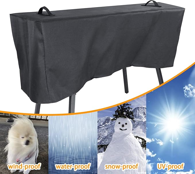 Hisencn Stove Cover for Camp Chef 3 Burner Stove, Heavy Duty 600D Polyester Outdoor Stove Cover, Water-Resistant Camp Chef Grill Cover for GB90D TB90LW TB90LWG TB90LWG15 SPG90B PRO90X