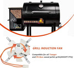 Hisencn Grill Induction Fan Kit Replacement Parts for All Pit Boss & Traeger & Camp Chef Wood Pellet Grills, Sam's Club Pellet Grills, Combustion Fan for Traeger KIT0019, 110V PA66