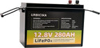 LiFePO4 Lithium Battery, 12V 280Ah, 3584Wh, Built-in 200A BMS, 6000+ Deep Cycles, for RV, Camping, Boats, Trolling Motor, Solar Home System